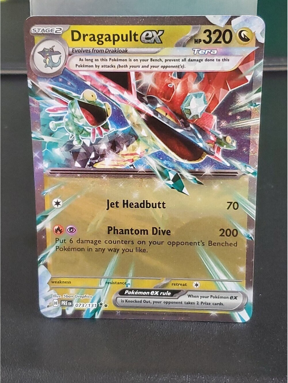 2025 Pokemon Prismatic Evolutions PRE EN DRAGAPULT EX #073 Holo EXCELLENT